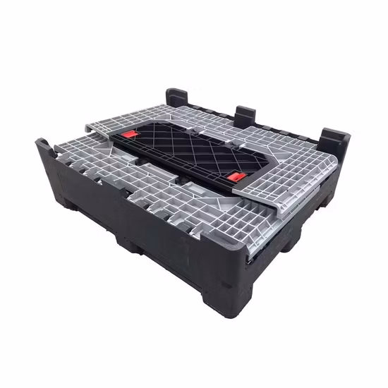 1200x1000x1000mm Almacenamiento Industrial Pesado Especificación estándar de gran tamaño rígido apilable plegable/caja de palets de plástico plegable Precio para Auto/piezas de máquinas