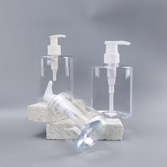 Botella de plástico para mascotas de 400 ml con bomba de loción para lavado a mano